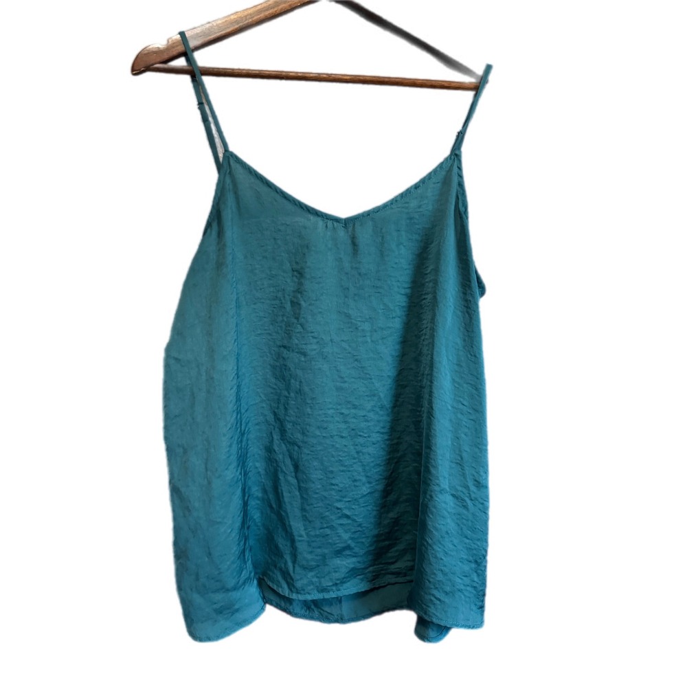Wild Fable Cami Tank Top Women XL Teal Blue Excellent Adjustable Spaghetti Strap
